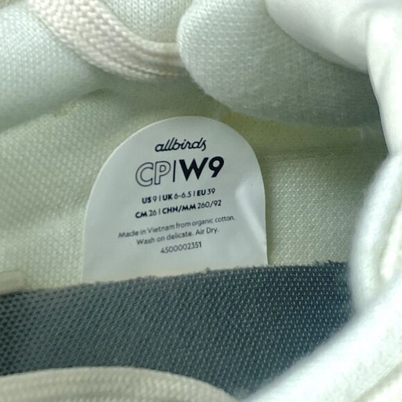 Allbirds Canvas Pacers Walking Sneakers 9 Cream Lace Up Low Top Casual Shoe NEW - Picture 14 of 14